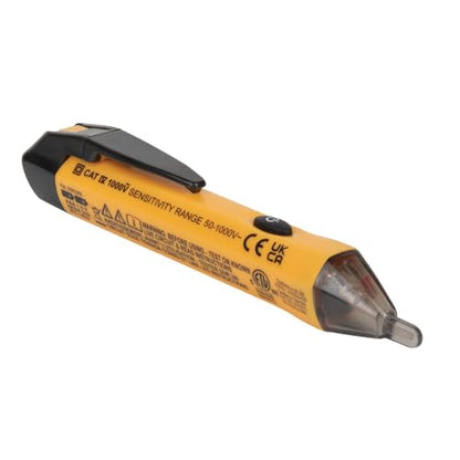 Klein Tools NCVT1P Voltage Tester, Non-Contact Low Voltage Tester Pen, 50V to 1000V AC, Audible and Flashing LED Alarms, Pocket Clip - style: NCVT