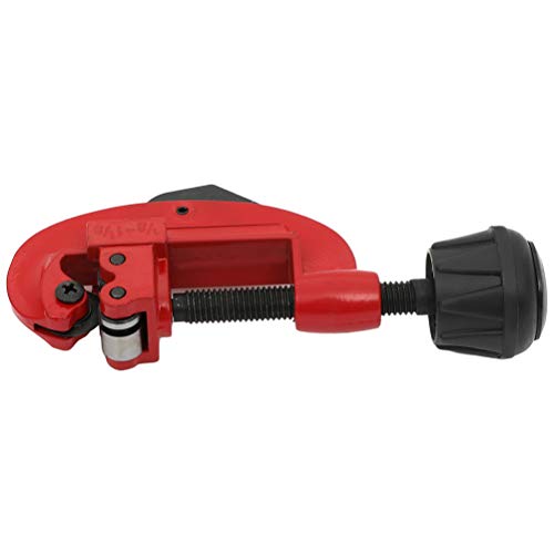 SCITOO Double Brake line Flaring Tubing Tool and Pipe Brake Line Cutter Tool Set for Copper Aluminum Steel Brass, 7 Dies 3/16"-5/8"