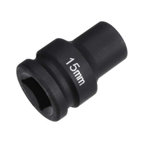 HARFINGTON 6-Point Impact Socket 3/4" Drive 15mm Metric 40Cr Alloy Steel Spindle Axle Nut Impact Socket - size: 15mm