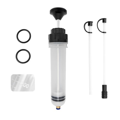 povtii 200cc Fluid Extractor, Automotive Fluid Extractor Pump, Manual Extraction and Filling Pump with Two Extraction Tubes, Universal Fluid Oil Change Evacuator Car Accessories - color: 200cc