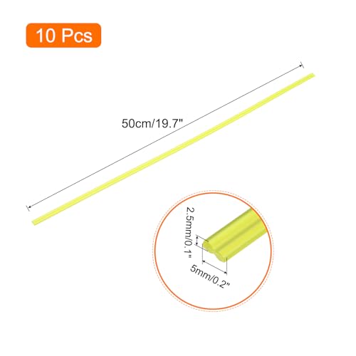 MECCANIXITY 10pcs 20 Inch Plastic Welding Rods PP Welding Strips Welder Rods for Car Bumper, Kayak Repair, Plastic Welder, Yellow - color: Yellow, size: 20 Inch