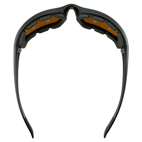 MF MotoFrames Payback Padded Motorcycle Sunglasses Black Frames - color: Black Frame/Driving Mirror Lens