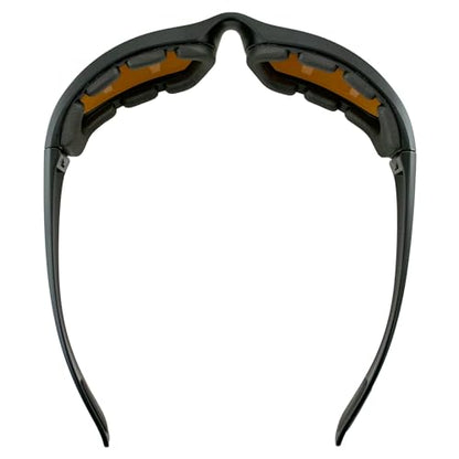 MF MotoFrames Payback Padded Motorcycle Sunglasses Black Frames - color: Black Frame/Driving Mirror Lens