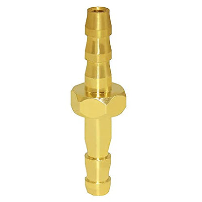 Joywayus Brass Hose Barb 5/32" ID Hex Union Brass Hose Fitting Water/Fuel/Air(Pack of 10) - size: 5/32", style: 10PCS