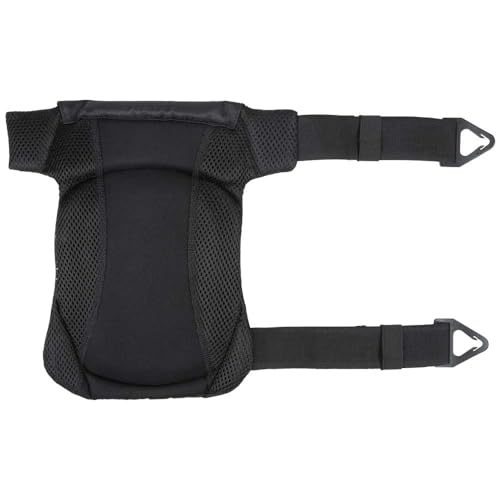 KLEIN TOOLS 60344 Knee Pads, Hinged Gel Knee Pads with Slip Resistant Rubber Caps, Quick-Release Clips and Adjustable Straps, Black