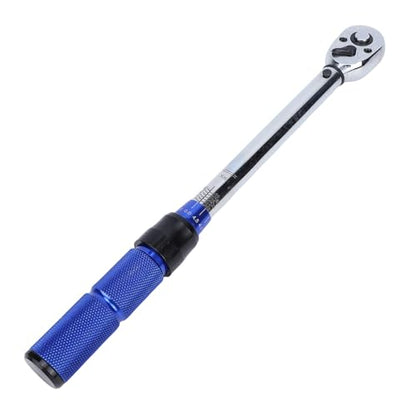 Torque Wrench, Cr V 3 8in Drive Torsion Wrench, 5 to 60Nm 72 Tooth Bidirectional Adjustable Click Design for Bike Motorcycle Car Maintenance and Installation