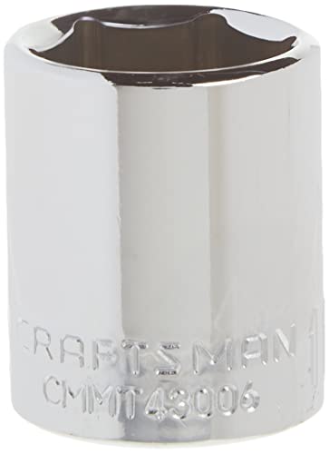 CRAFTSMAN Shallow Socket, SAE, 3/8-Inch Drive, 11/16-Inch, 6-Point (CMMT43006) - size: 11/16"