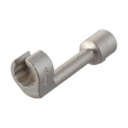 Diesel Fuel Line Socket Set 1/2 Drive Flare Nut Wrench for Automotive Tube Pipe Repair, Open End Ring Sizes 12 14 16 17 18 19mm, Metal Hand Tool(18mm) - color: 18mm