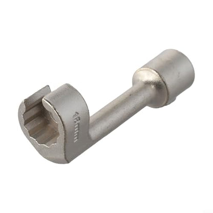 Diesel Fuel Line Socket Set 1/2 Drive Flare Nut Wrench for Automotive Tube Pipe Repair, Open End Ring Sizes 12 14 16 17 18 19mm, Metal Hand Tool(18mm) - color: 18mm