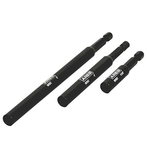 ARES 22030 – 3-Piece Magnetic Bit Holder Set – 1/4-Inch Hex Shank for Use with Power Drills and Drivers – Magnet Securely Holds Bits in Place – Includes 2.5-Inch, 4-Inch, and 6-Inch Lengths - size: 3-Piece Magnetic Bit Holder Set