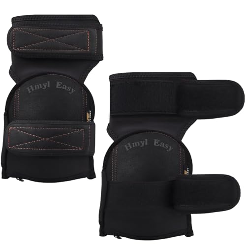 Genuine Leather Knee Pads for Work with Wide Double Non-Slip Straps, Replaceable Super Soft Inner Cushion Knee Pads for Men Construction, Garden, Clean, Floor and Garage - color: Genuine Leather Two Straps