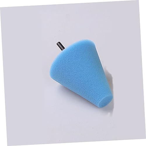 Alipis Car Burnishing Sponge Pad Cone-Shaped Polishing Wheel for Automotive Detailing Buffing Tool for Wheel Hub Reach Areas Compatible with Power Drill Light Blue