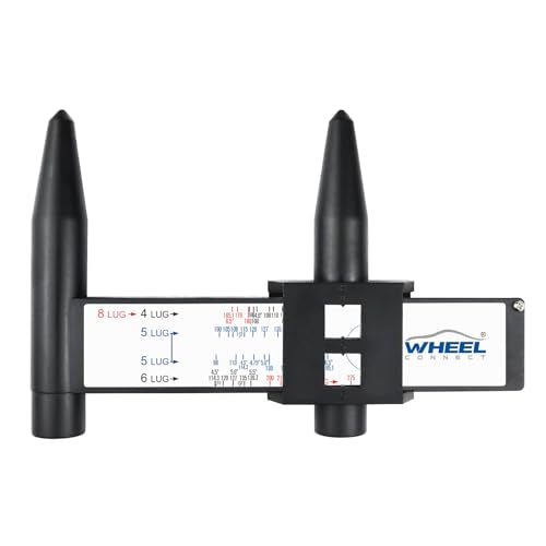 WHEEL CONNECT PCD Gauge，Wheel/Rim Bolt Pattern Measuring Tool, PCD Ruler, Sliding Caliper for 4 5 6 8 Holes, Style-B - color: Style-B