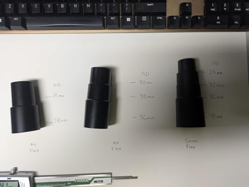 3 Piece Vacuum Adapter Combo Kit Fits Wet Dry Vacuum Cleaners | Includes 1-3/8" to 1-1/4", 1-1/2" to 1-3/8" to 1-1/4", 1" to 1-1/8" to 1-3/8" to 1-5/8" Connector Accessory