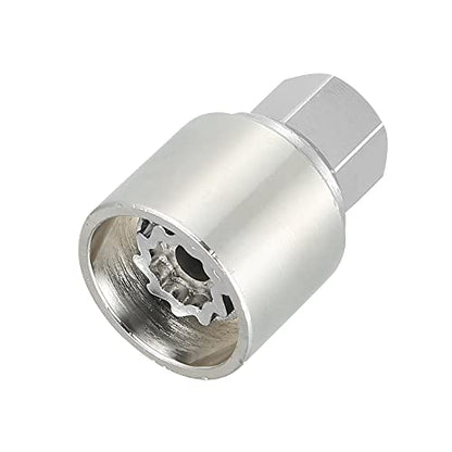 X AUTOHAUX 525 Wheel Lock Lug Nut Anti Theft Lug Nut Screw Removal Socket Key Wheel Lock for VW Touareg Phaeton Tiguan
