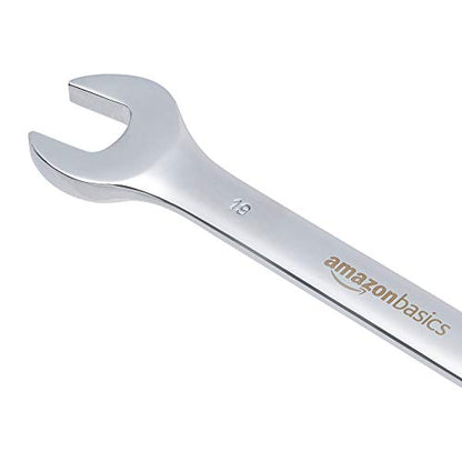 Amazon Basics High Torque Ratcheting Wrench Set, 10-Piece - size: 10-Piece, style: High Torque Gear