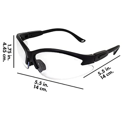 Global Vision Safety Shop Glasses - color: Black Frame/Clear Lens
