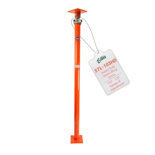 ELLIS Heavy-Duty Adjustable Steel Shore - Basement House Jack for Floor Leveling, Foundation, Beams & Concrete Bracing - 27,000 lb Capacity, 103"-128" Adjustable Support - size: 103" - 128" Adj. Safe Load Capacity (27,000 lb)