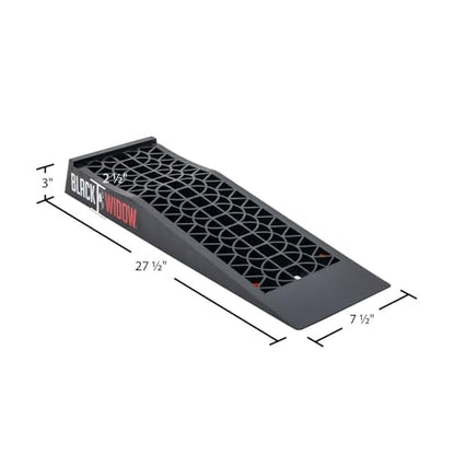 Low Car Ramps for Oil Change, 5,000 lb GAWR, 2.5" Lift, Black Widow