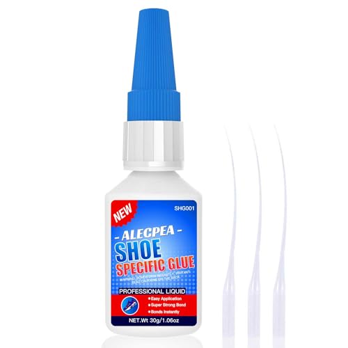 ALECPEA 30g Shoe Glue - Flexible Instant Adhesive for Sole Repair & Restoration - Waterproof Heavy Duty Sneaker Glue for Boots, Heels, Hiking Shoes, Leather & Rubber - Sets in 15 Seconds - size: 30g/1Pack, style: Shoe Glue