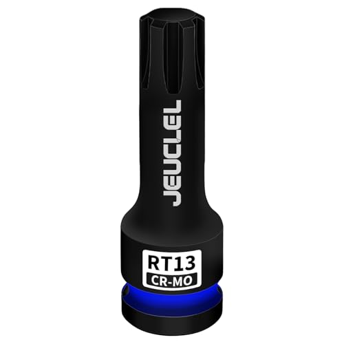 RT13 Spline Bit Socket, 1/2" Drive Spline Hex 6 Point Impact Socket | 3-Inch, Cr-Mo Steel, Lengthen Screwdriver Adapter for Electric Ratchet Wrenches, Fastening Screws, Socket Wrench, Head Drill - size: RT13