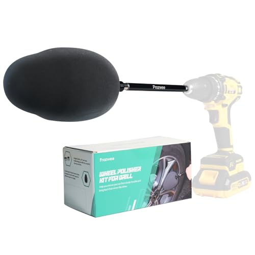 Wheel Polisher with Drill Bit Extension,1/4"Hex Shank for Standard Household Drill/Impact Driver,Gourd Head Design is Suitable for Cleaning All Kinds of Wheels, Exhaust Tips, Grilles & etc. - size: 1PCS Wheel Polisher & Extension