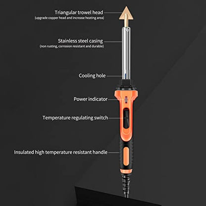 Plastic Welder - 100W Plastic Welding Kit Soldering Iron Gun with 56pcs Rods, Professional Surface Repair Tool for Car Bumper with 4 Welding Tips, Patch Net,Hot Iron Stand,Wire Brush (red) - color: Red