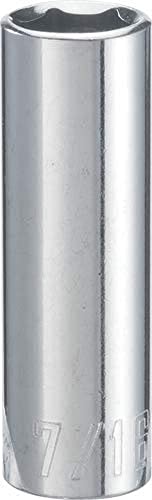 CRAFTSMAN Deep Socket, SAE, 1/4-Inch Drive, 7/16-Inch, 6-Point (CMMT43578) - size: 7/16 Inch (Pack of 1)