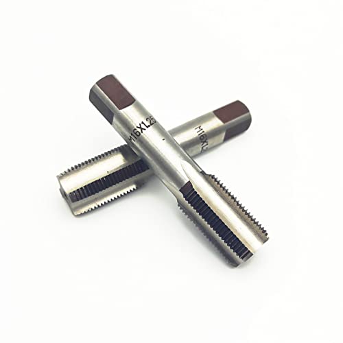 AtticZone M16 x 1.25 Metric Hand Thread Tap, Right Hand, Alloy Tool Steel, 1 Taper Tap, 1 Plug Tap for Metal Working DIY Industrial - size: M16x1.25