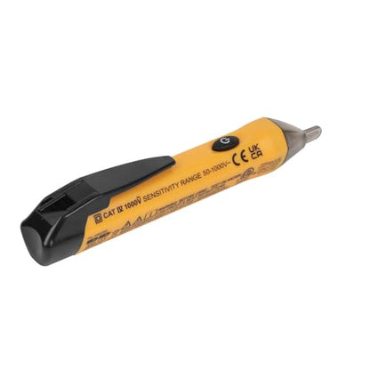 Klein Tools NCVT1P Voltage Tester, Non-Contact Low Voltage Tester Pen, 50V to 1000V AC, Audible and Flashing LED Alarms, Pocket Clip - style: NCVT