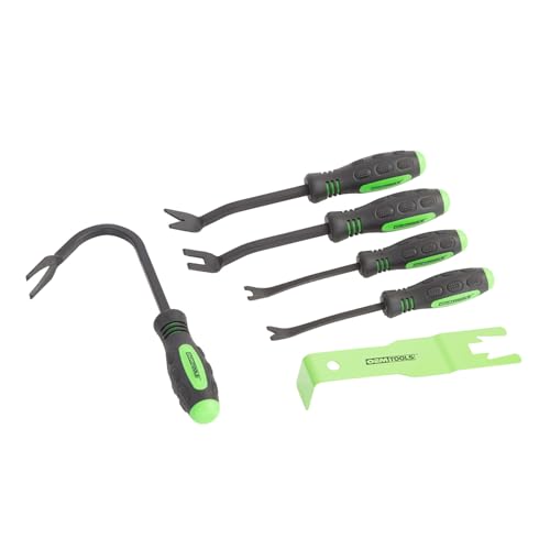 OEMTOOLS 6 Piece Car Trim Removal Tool Kit for Upholstery and Clip Removal | Rubberized Comfort-Grip, Designed to Reduce Damage, For Interior and Exterior Trim, Removes Manual Window Crank Handles - style: 6-Pc Trim and Upholstery Removal Kit