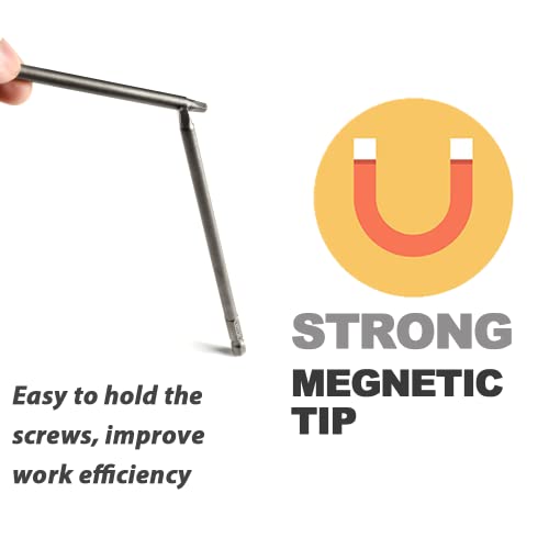 VESTTIO Square Head Screwdriver Bit Set 7PCS SQ1 SQ2 SQ2.5 SQ2.74 SQ3 SQ4 SQ5 1/4 Inch Hex Shank 6 Inch/150 mm S2 Steel with Magnetic for Power Screwdriver Drill Impact Driver - size: 7 SQ / 6 inch