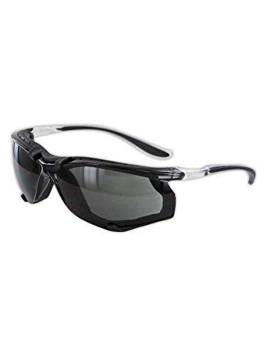 MAGID Gemstone Onyx Foam Lined Safety Glasses, ANSI Z87.1, Removable Foam Seal Blocks Dust & Debris, Anti-Fog UV Protection, Wraparound Gray Lens, Black Frame, 1 Pair, Y84 - color: Gray Lens, size: 1 Pair