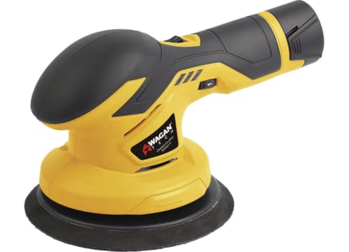 Wagan EL6400 OneVolt Cordless Polisher 6 Dual Action 6-Inch Car Waxer Buffer Kit with 2x 12V 2.0Ah Batteries, 6-Variable Speed, Extra Attachments for Car Detailing, Polishing and Waxing