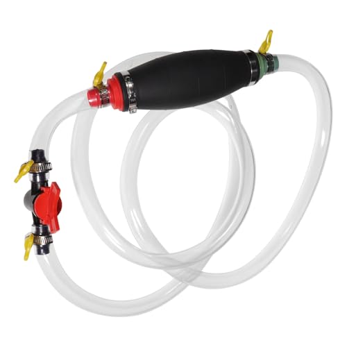 Gas Siphon Kit Hand Pump with Rubber Hose and Iron Switch for Extracting Gasoline and Oil in Emergency Situations, Portable Gasoline Transfer Pump for Car Use,