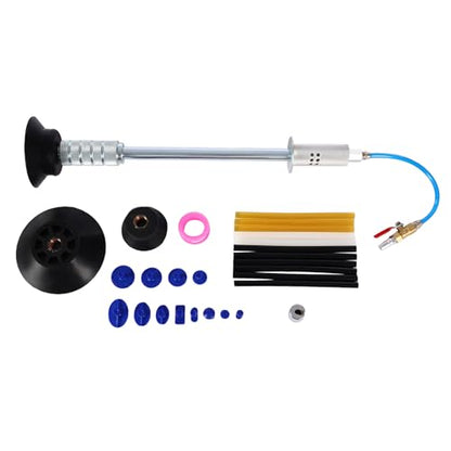 LYNICESHOP Pneumatic Dent Puller Kit Air Suction Vacuum Slide Hammer Auto Body Dent Repair Tool with 3 Suction Cups & 12 Pull Tabs Paintless Dent Remover for Car Truck