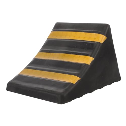 Portable Heavy Duty Rubber Wheel Chock Set for Cars and Trailers Anti-Skid Tire Stopper Non-Slip Design for Uphill Parking and RV Stabilization