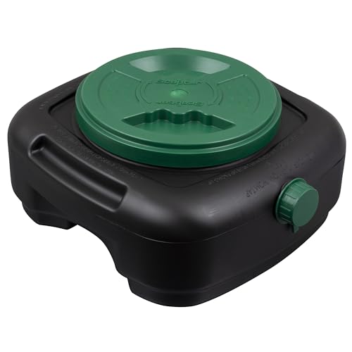 Scepter 7.3 Qt Oil Drain Pan with Lid, Filter Drain Screen, and Pour Spout | Drain Pan for Automotive Fluids: Engine Oil, Anti-Freeze, Transmission Fluid and More, 12" x 12-3/4" x 5.6", Model AM07029 - size: 7.3 Quart
