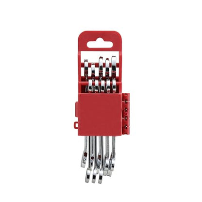 Small Wrench set, 10-Piece Mini Combo Wrench set, Ignition Wrench, Micro&Thin, SAE Size: 5/32", 3/16", 13/64", 7/32", 15/64", 1/4", 9/32", 5/16", 3/8", 7/16", with Unique Wrench Organizer (Red) - size: SAE