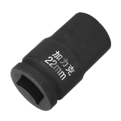 HARFINGTON 4 Point Square Socket 1" Drive by 22mm Metric Square Impact Socket 40CR Blackening Standard Wheel Sockets Pneumatic Socket Tool for Auto Repair Mechanical Maintenance Home Use - size: 22mm