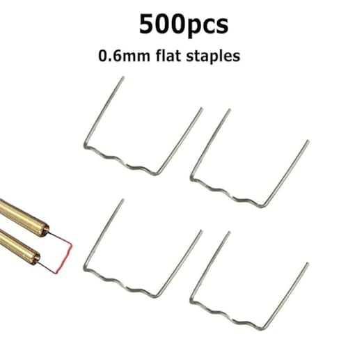 500 Pcs Hot Staples, Hot Stapler Kit Welding Rods Bumper Repair Welding Wire for Repair Machine Car Bumpers Car Bumper Repair Kit, 0.6MM Flat Corner Staples - size: 0.6MM Flat Corner Staples