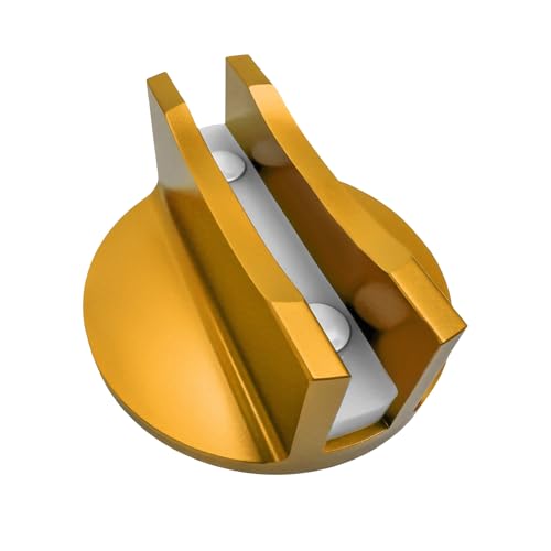 Universal Magnetic Jack Pad, 0.47" Width Slotted Jack Puck Heavy Duty Pinch Weld Frame Rail Protector, Aluminum Grooved Jacking Adapter Automotive Repair Accessories (Yellow) - color: Yellow