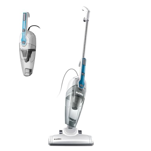 Eureka Corded Stick Vacuum Cleaner for Home Pet Hair, Lightweight Stick Vacuum Cleaner with Powerful Suction for Carpet Tile and Hard Floor, Aqua Blue, 3-in-1 Handheld Vac NES100 - color: Aqua Blue