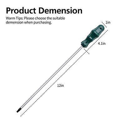 5pcs 12in Magnetic Long Torx Screwdrivers, T15 - T30 (T15,T20,T25,T27,T30)