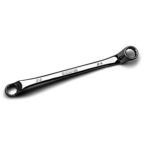 Capri Tools 22 x 24 mm 75-Degree Deep Offset Double Box End Wrench - size: 22 x 24 mm