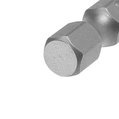 uxcell 10 Pcs H4 Magnetic Hex Head Screwdriver Bits, 1/4 Inch Hex Shank 2.95-inch Length S2 Power Tools - size: H4*75mm