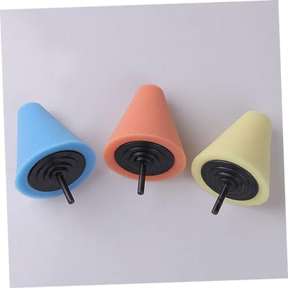 CALLARON 2pcs Cone Shaped Car Buffing Pads Wheel Hub Cleaning Tool Car Polishing Wheel - color: Bluex2pcs, size: 15*6cmx2pcs