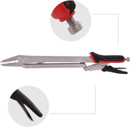Monster&Master Long Reach Pliers Set, 15 Inch Extra Long Needle Nose Plier Set Includes, 90 degree corner, 45°Bent Nose Pliers, Plier Tool Set for Narrow Spaces, 2Pcs