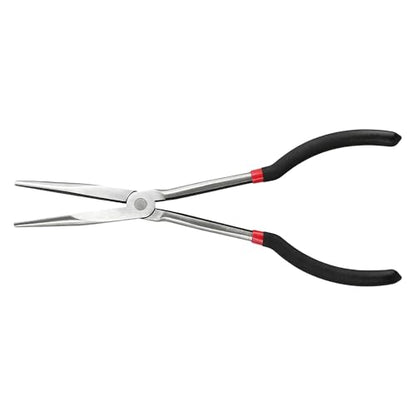 SEUNMUK 11 Inch Extra Long Needle Nose Pliers, Pack of 4, Long Reach Needlenose Pliers with Nonslip Handle, Straight Pliers for Mechanics, Technicians, and Home Repairing