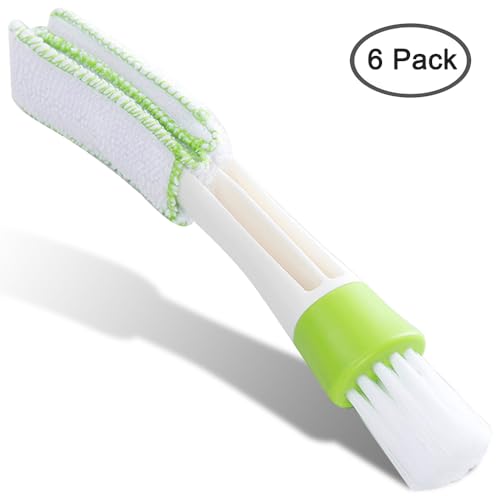 Mini Duster for Car Air Vent, SENHAI Set of 6 Automotive Air Conditioner Cleaner and Brush, Dust Collector Cleaning Cloth Tool for Keyboard Window Leaves Blinds Shutter